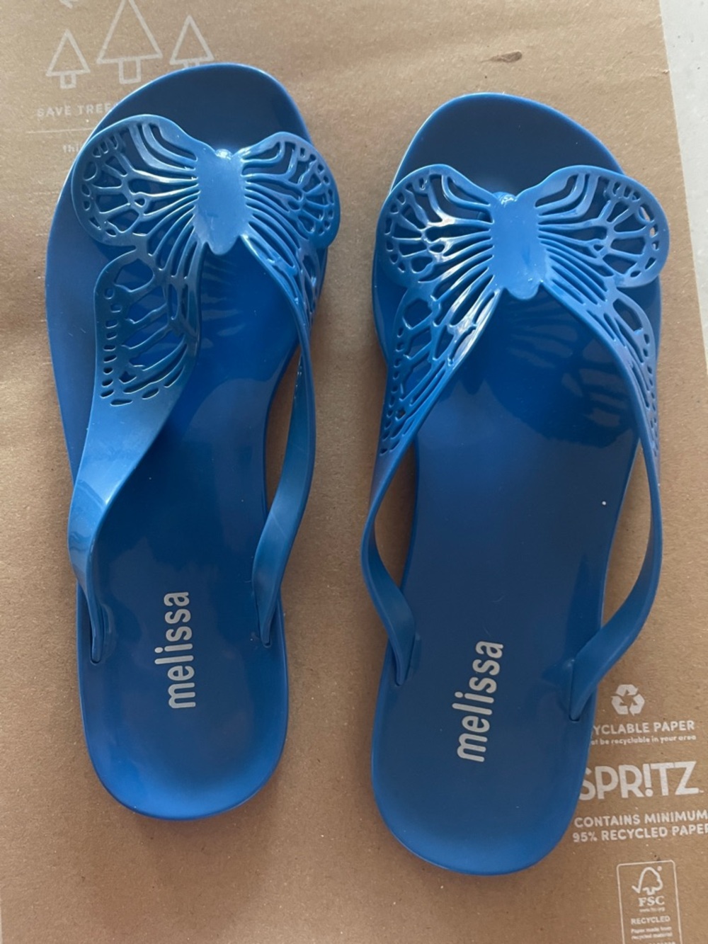 Melissa Blue Butterfly Jelly Sandals